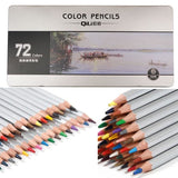 TD® Set de Crayons de Couleurs en Boîte de Fer/72 Couleurs Coloriage Dessins/ Avec fournitures de coloriage numérotées/ Art huileux