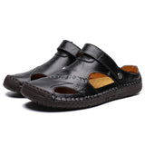TD® Sandales d'été très grandes chaussures de sport chaussures de plage en cuir pois respirants chaussures antidérapantes