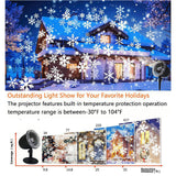 TD® LED noël flocon de neige projecteur lumière dynamique flocon de neige motif lumière jardin pelouse atmosphère décoration de noël