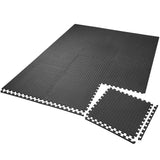 TD® Tapis de Sol de Gym Sport avec 12 Dalles de Protection en Mousse 61 cm x 61 cm Noir