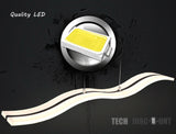 TD® Lustre Acrylique Motif ondulé Lumière LED décoration intérieur tendance moderne conception élégante haute qualité