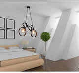 TD® Restaurant lampe personnalité simple rétro pays fer vélo lustre Internet café vélo éclairage