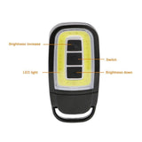 TD® Lampe Torche de Camping en porte clés / Mini Feu de Camping / Lanterne COB Lumière / Noire