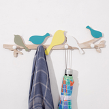 Cintre dessin animé nordique mur crochet porte-clés non-poinçonnage ménage couleur oiseau rangée crochet bébé chambre rangée