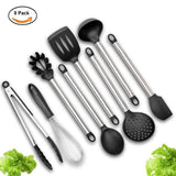 TD® Ustensiles de Cuisine / Ensemble de 8 Pièces Haut de Gamme de Chaleur Outils de Cuisson Saine Résistant Inodore Hygiénique