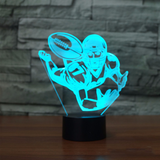 TD® Décoratif USB Man 7 Couleurs Télécommande Illusion Optique Veilleuse 3D Visualisation Tableau Lampes De Bureau 3D Glow LED Lampe