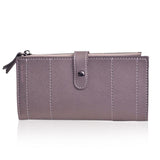 TD® Femmes Utilisation Quotidienne Embrayage Sac à Main de Qualité Pochette Couleur Taupe fermetures Zip Bouton à Pression Sécurisé