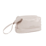 TD® Sac cosmétique portable à double couche sac de stockage de nuage de voyage portable de grande capacité lavage compartiments cuir