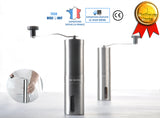 TD® Moulin à café Manuel Haut de Gamme avec Broyeur en Céramique Acier Inoxydable Moulin main réglable Pratique et Idéal poudre moul