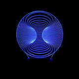 TD® 3D Optique LED Veilleuse 3D LED Night Light Hallucination Abstraite La Deuxième Forme avec 7 Couleurs Lumière pour Lampe Décorat