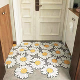 TD® Le tapis d'enceinte en soie Daisy ji peut être coupé dans la porte pour un tapis en PVC antidérapant et facile à nettoyer.