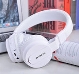 TD® Casque audio blanc sans fil bluetooth transportable musique connexion mobile appairage réduction de bruit superbe portable