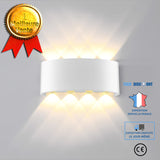 TD® Lampe Murale LED 8W NetBoat Blanc Moderne Aluminium LED Applique Murale Interieur Éclairage Mural,  Blanc Chaude