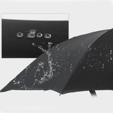 TD® Parapluie droit inversé créatif Parapluie à long manche inversé Parapluie de voiture double couche à rétraction complète