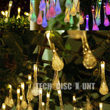 TD® Lampe Goutte Lumineuse de Noël d'Eau de Cristal Guirlande Lumière LED Décoration Maison Sapin Cloture Jardin Balcon Fenêtre Étan