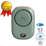 INN® Ventilateur de cou suspendu créatif usb mini charge sans feuilles muet portable paresseux grand vent petit ventilateur