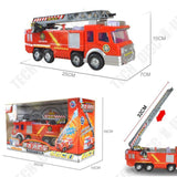 TD® Jouet camion de pompier pour enfants système pulvérisation eau fonctionnalité sonore lumière LED Cadeau Noël Anniversaire