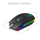 TD® Souris Gaming Éclairage RGB Professionnelle Filaire Noir Compatible Universelle Optique Souris Performante de Jeux DPI Réglable