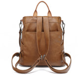 TD® Sac à dos dames sac en peau de mouton décontracté imperméable en cuir souple sac à dos sacs en cuir filles cadeaux de vacances