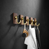 Patère patère patère créativité patère créativité simple style moderne noyer noir porte-manteau mural poinçonnage gratuit une