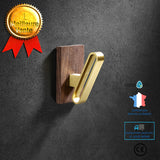 Patère patère patère créative patère marron créative simple style moderne noyer noir tenture murale porte-manteau poinçon gra