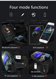 TD® Transmetteur bluetooth FM compatible voiture USB lecteur cartes SD chargeur sans fil iphone intelligent radio FM mains libres