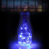 TD® Guirlande Lumineuse LED Bouchon Bouteille à Pile Eclairage Étanche avec 15 LED x1.4M pour DIY Mariage Fête, Bleu LITT1511