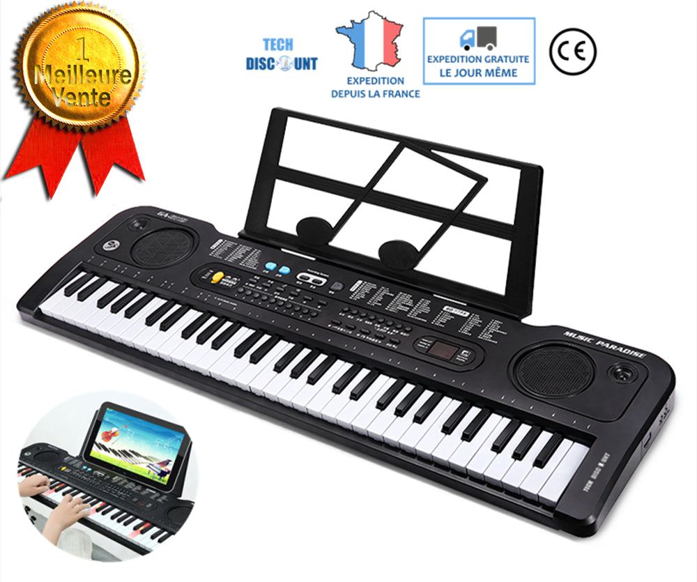 TD® Clavier piano 61 touches rechargeable pour enfant jouet instrument –