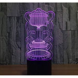 TD® 3D Lampe Illusion Optique Led Veilleuse 3D Lampe 7 Couleur Led Lampes De Nuit Pour Les Enfants Touchent Led Table Usb Lampara La