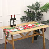 TD® Décorations de Noël chemin de table en tissu tricoté chemin de table de Noël créatif décoration de table de Père Noël