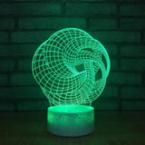 TD® Lampe optique poser décoratif tactile 7 couleurs illusion optique modèle illusion - faible consommation câble USB ou 3 piles AAA