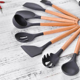 TD® Lot Ustensiles,9-11 pièces ensemble d'outils De cuisine ensemble d'ustensiles De cuisine ustensiles De - Type Dark Gray-9pcs