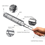 TD® Manche en bois Barbecue Cage Saucisse Hot Dog Barbecue Clip Outils de pique-nique en plein air Ustensiles de cuisine trois pièce