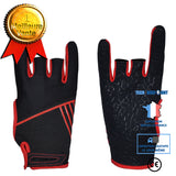 TD® Une paire de gants de bowling sports de plein air gants de fitness antidérapants en silicone de paume sans doigts X / XL