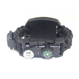 INN® Camping en plein air alpinisme Bracelet d'alarme anti-loup répulsif SOS Signal de survie thermomètre boussole cordon de paraplu