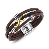 TD® Bracelet  à la mode en cuir pour Hommes-bracelet tendance et chic avec fermoir-accessoire de mode