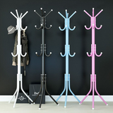 Cintre Porte-manteau Etagères Créativité en fer forgé simple du sol au plafond Etagères de salon Cintres verticaux Cintres bl