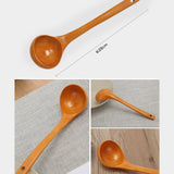 TD® Ustensiles de cuisine couleur naturelle poêle antiadhésive ensemble spécial de 4 ensembles de cuillères à soupe et cuillères à r