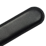 INN® Ceinture à boucle automatique pour hommes, boucle en métal, ceinture en cuir noire de luxe cadeau parfait