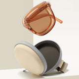 TD® Lunettes de soleil pliables Coussin d'air pour femme Marron Protection UV Sports de plein air Lunettes de soleil solaires