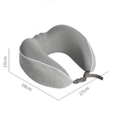 TD® Oreiller cervical portable Oreiller cervical en forme de U Oreiller de voyage en mousse à mémoire Oreiller d'avion à rebond lent
