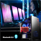 TD® Carte Réseau Wi-Fi avec Bluetooth 5.0 Adaptateur PCI Express Double Bande 2033Mbps Gaming Supporte Windows 10 64bit-Linux4.2+