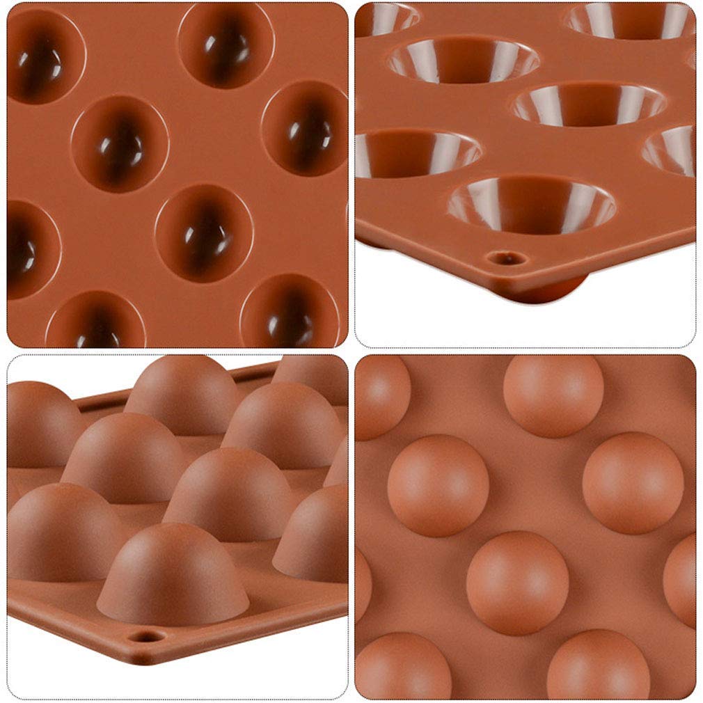 TD® Demi-boule Sphère Gâteau en Silicone Moule Muffin Biscuits au Chocolat Cuisson Moule Décor  24/ Nettoyage Facile