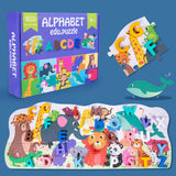 TD® Puzzle animal alphabet éducation de la petite enfance illumination parent-enfant puzzle jouet en bois cognitif multidimensionnel