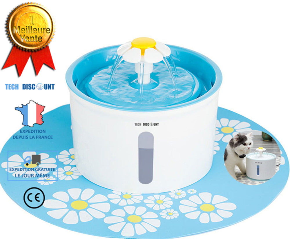 TD® Distributeur d'eau animaux de compagnie automatique fontaine électrique chien chat croquette fraîche abreuvoir silencieux filtra