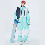 TD® Combinaison de ski combinée trois-en-un équipement de combinaison de neige pour snowboard en plein air pour femmes-M