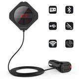 TD® Transmetteur FM Bluetooth Double USB Lecteur mp3, radio, Carte SD - Kit voiture Bluetooth Appel mains libres