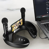 INN® Wireless microphone bluetooth speaker outdoor family karaoke portable microphone speaker phone stand clock speaker