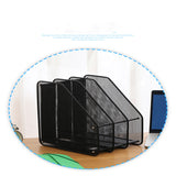 Support de fichiers Support de fichiers de stockage de bureau en maille de fer en métal Boîte de rangement de bureau noire si