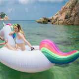 TD® Bouée en licorne eau cheval gonflable objet plage lit flottant rangée flottante anneau de natation eau jouet gonflable piscine